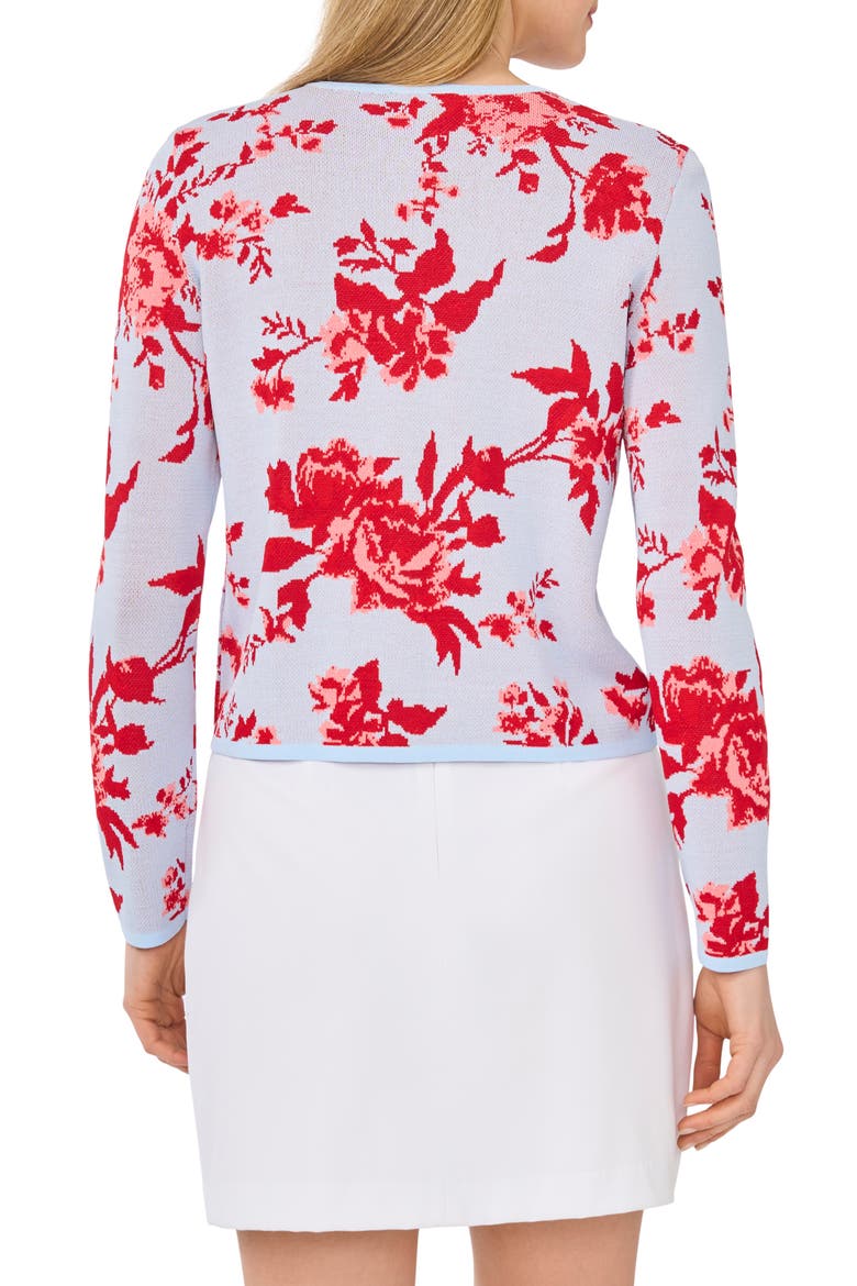Floral Jacquard Cardigan, Alternate, color, DUSTY SKY BLUE