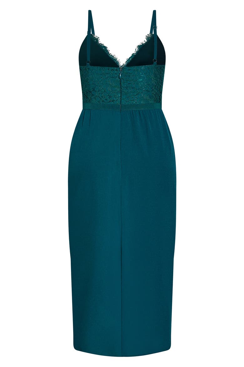 Lace Touch Dress, Alternate, color, EMERALD