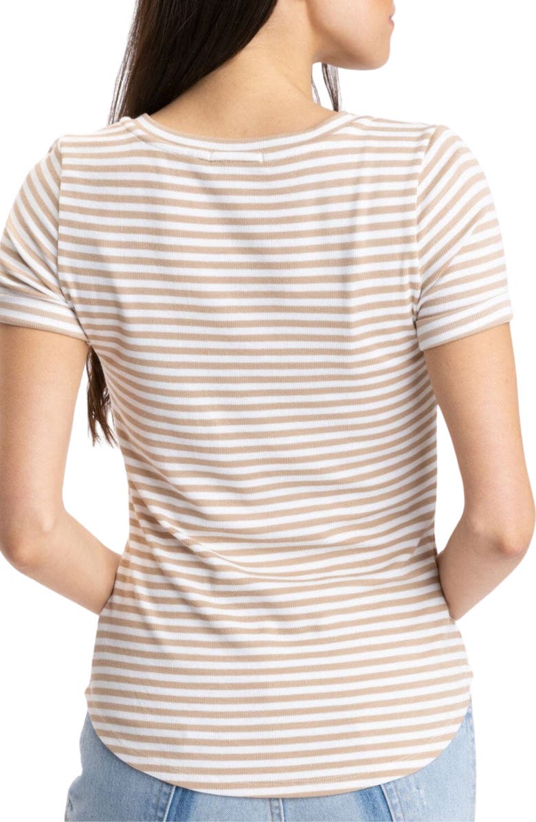 Threads 4 Thought Akia Stripe Feather Rib Henley, Alternate, color,