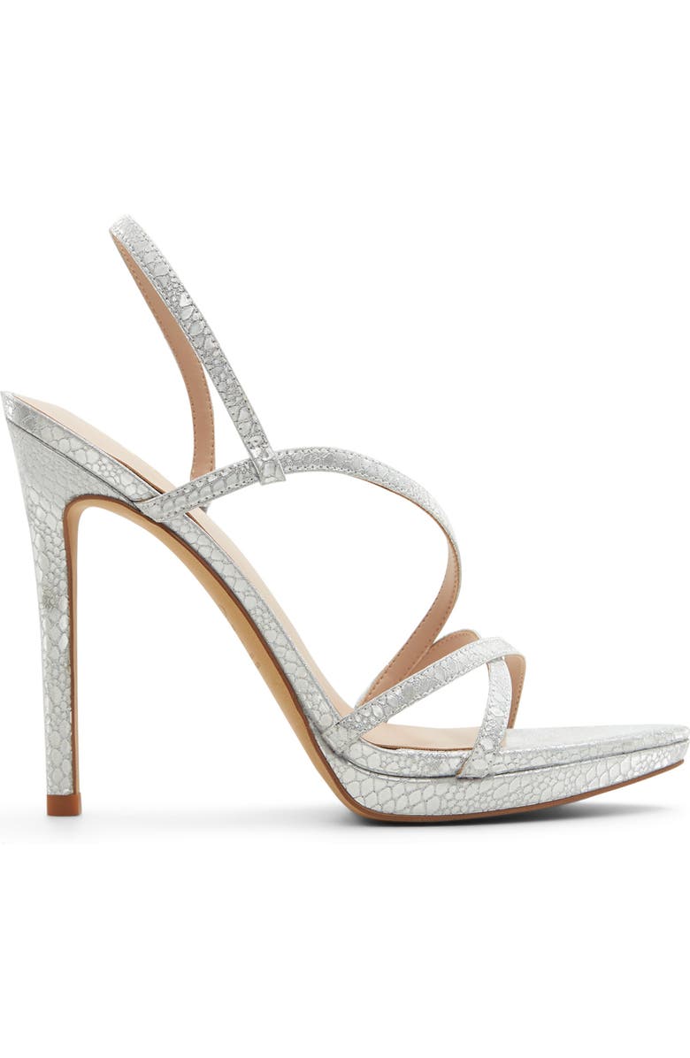 ALDO Resurge Snake Embossed Strappy Sandal, Alternate, color,
