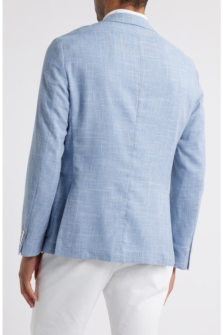 Hanry Slim Fit Light Blue Slub Wool & Cotton Blend Sport Coat, Alternate, color, LIGHT BLUE