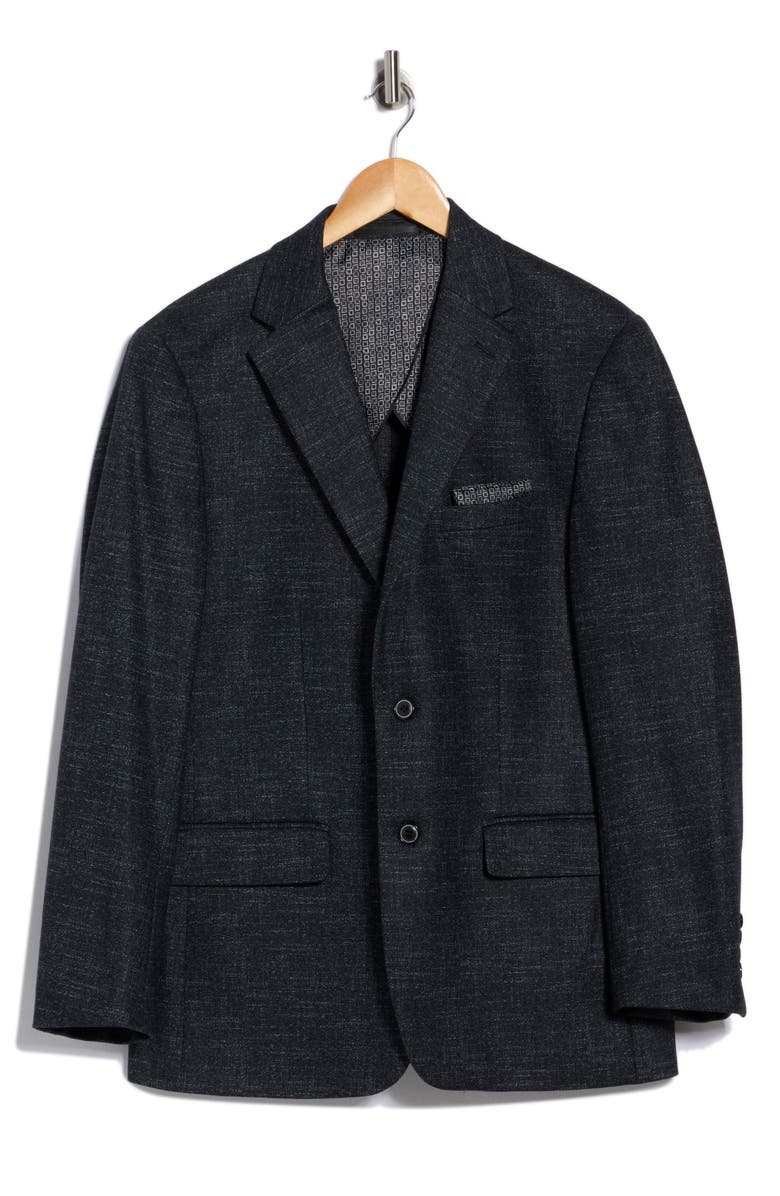 Duchamp Slim Fit Stretch Knit Sport Coat, Main, color, Black