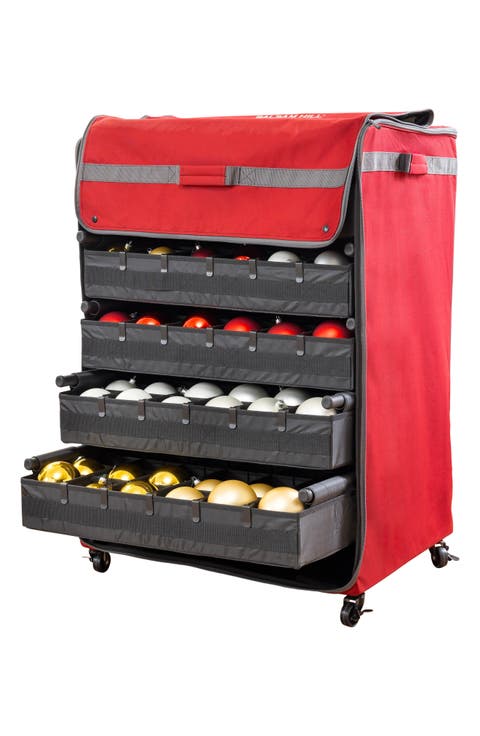 150-Piece Deluxe Rolling Ornament Chest