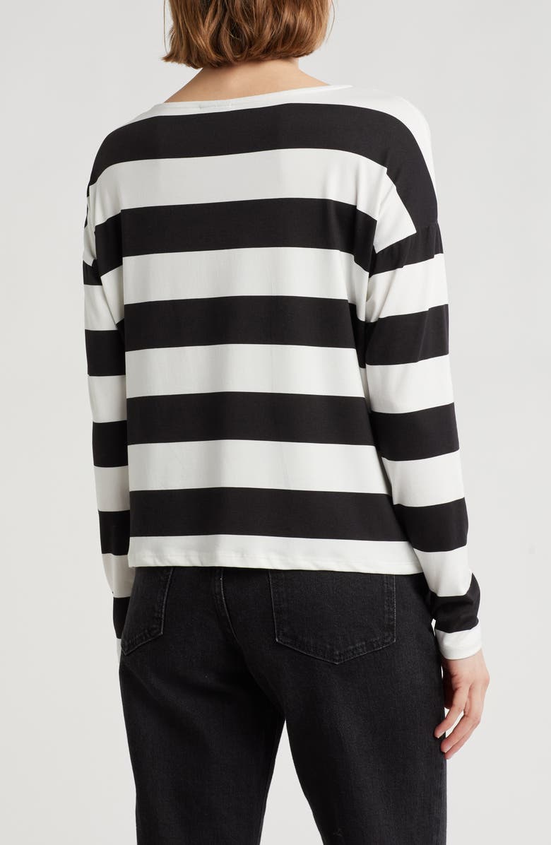 Bobeau French Bateau Neck Top, Alternate, color, 