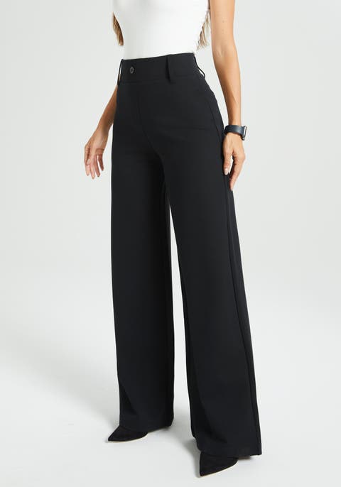 Classic High-Waist DPYP Dress Pant Yoga Pants | Wide