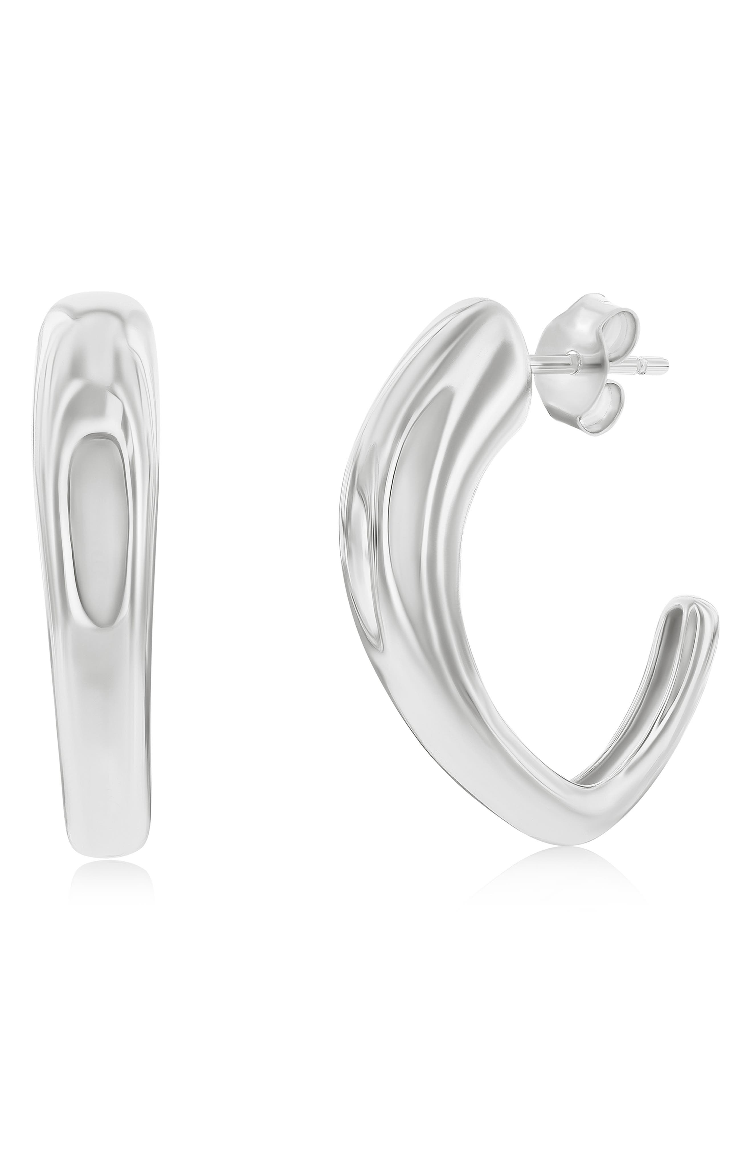 SIMONA Abstract Hoop Earrings