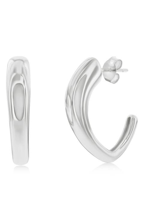 Abstract Hoop Earrings