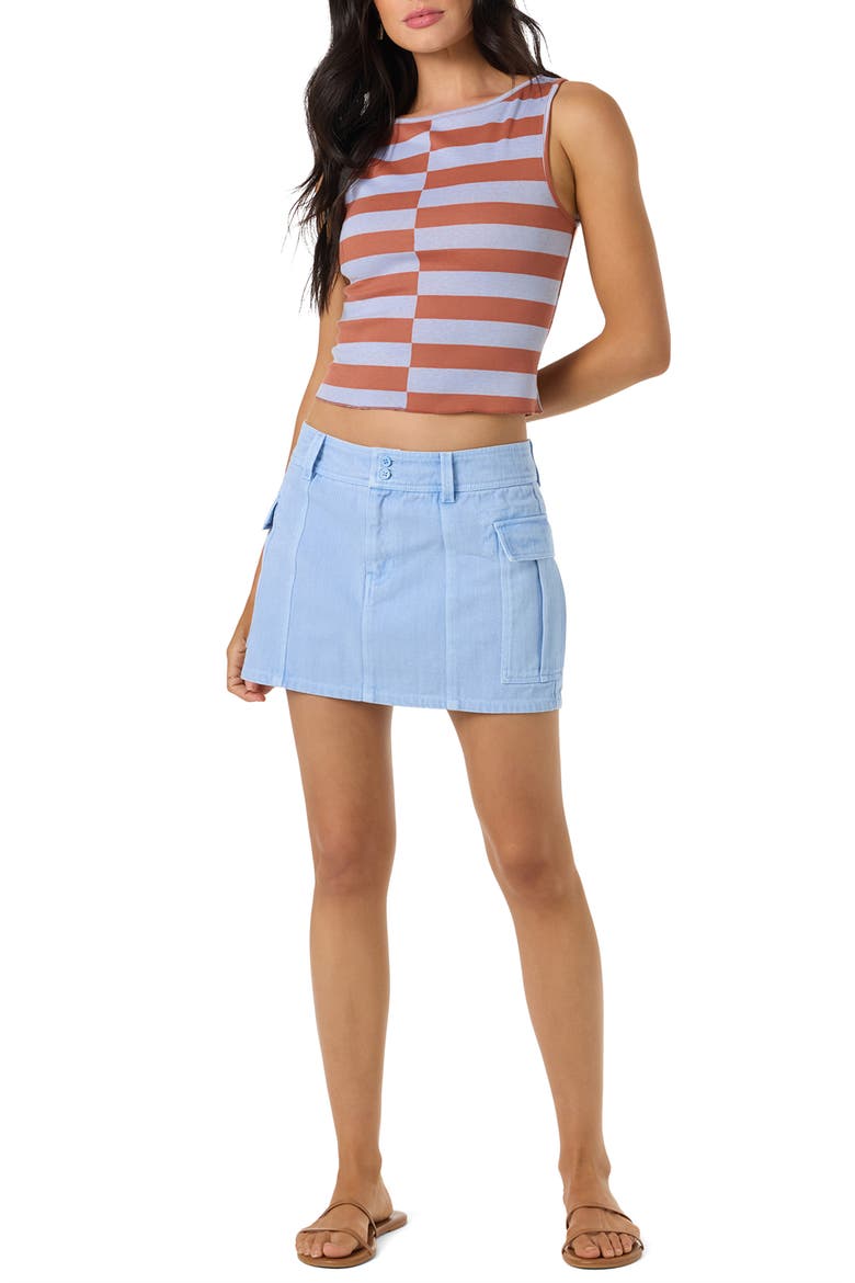 Stella Cargo Miniskirt, Alternate, color, BLUE GLASS