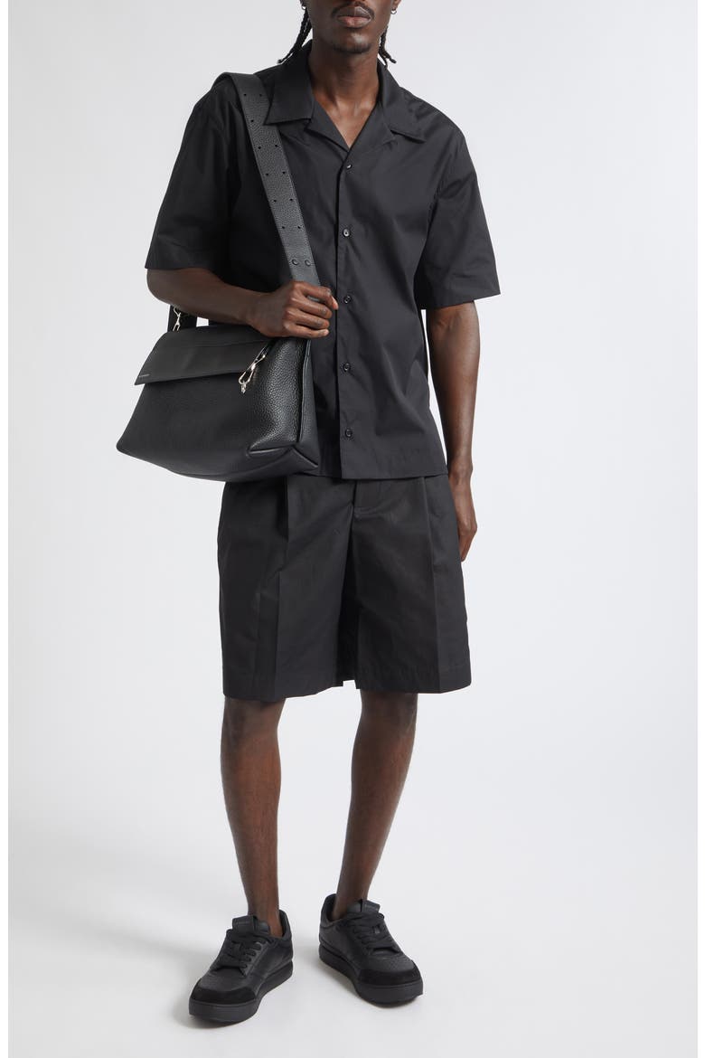 Poplin Bermuda Shorts, Alternate, color, BLACK