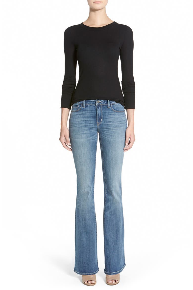 Long Sleeve Rib Tee, Alternate, color, BLACK