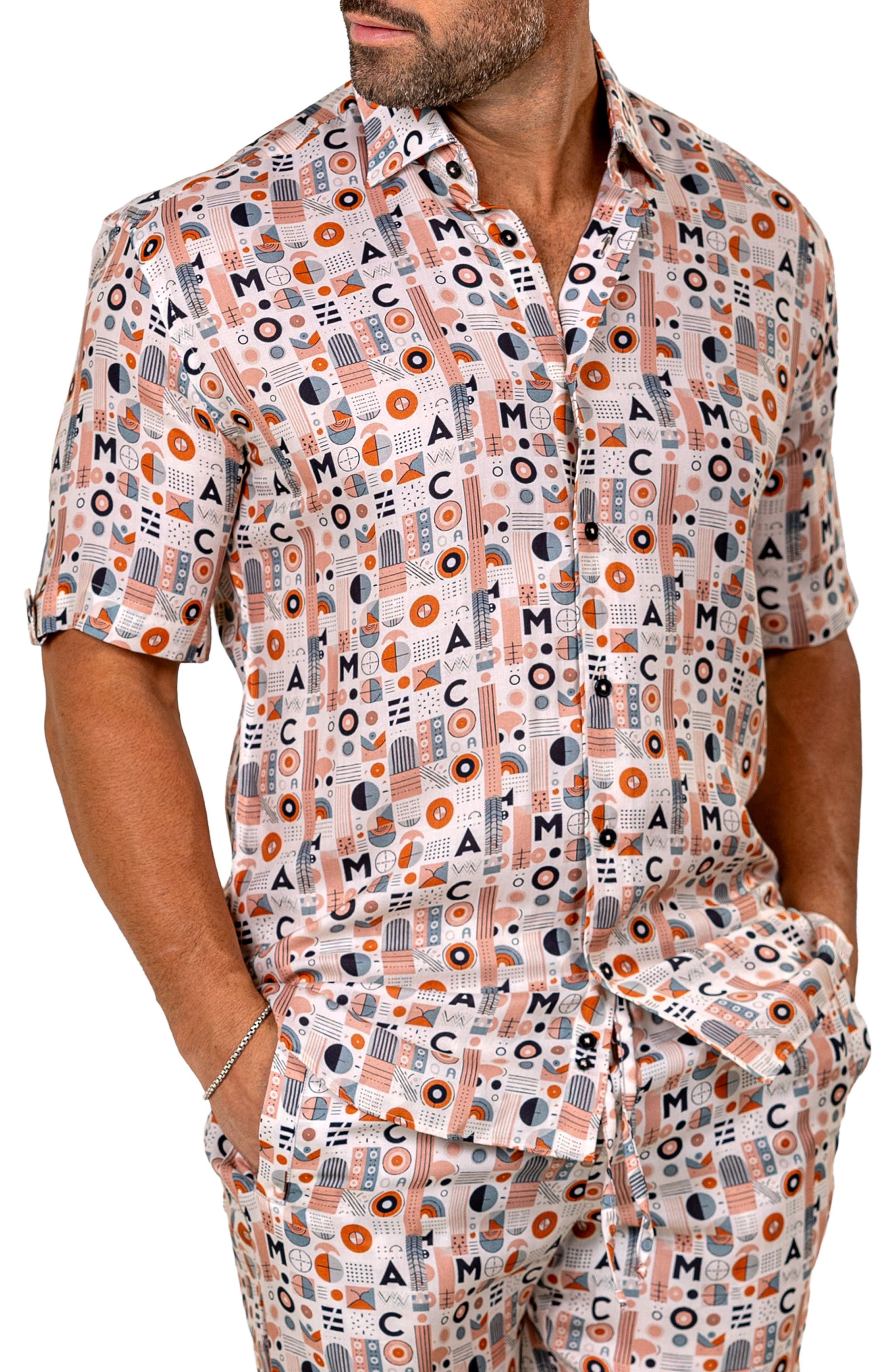 Galileo Marthy Short Sleeve Button-Up Shirt - image 2