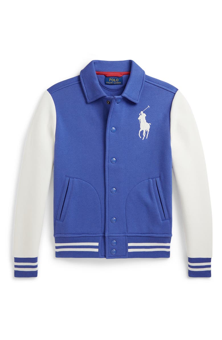 Polo Ralph Lauren Kids' Big Pony Fleece Varsity Jacket, Main, color, Liberty