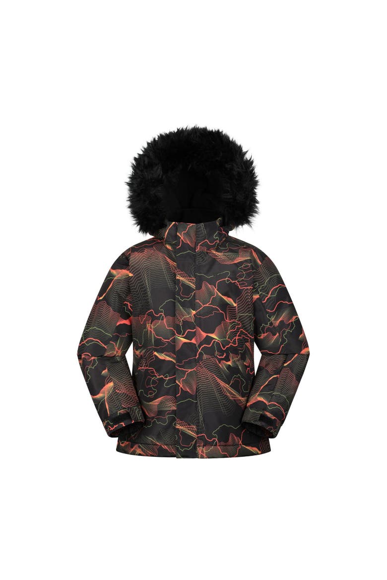 Childrens/Kids Berg Abstract Ski Jacket, Main, color, Black