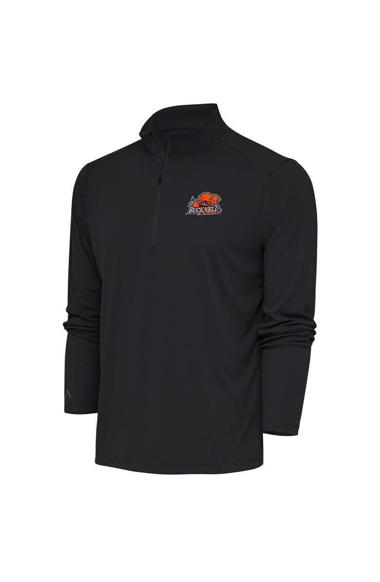 ANTIGUA Men's Antigua  Charcoal Bucknell Bison Tribute Quarter-Zip Top, Main, color, Charcoal