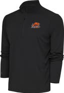 ANTIGUA Men's Antigua Charcoal Bucknell Bison Tribute Quarter-Zip Top