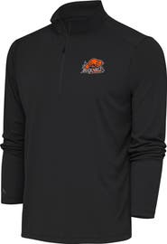 ANTIGUA Men's Antigua Charcoal Bucknell Bison Tribute Quarter-Zip Top
