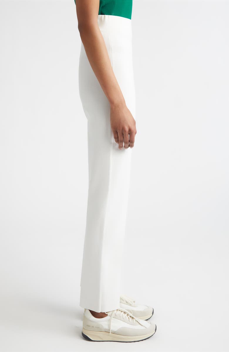 ST. JOHN Dani Santa Roma Knit Pants, Alternate, color, Bright White