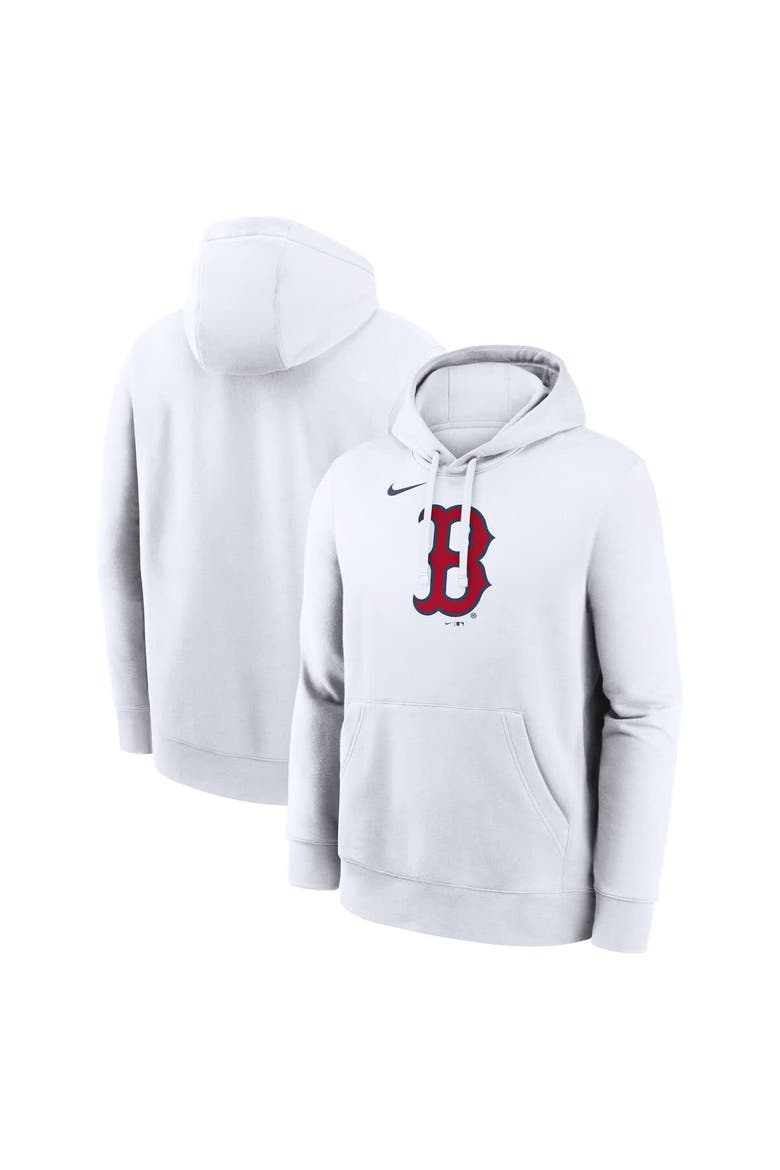 Men's Nike White Boston Red Sox Logo Club Hoodie, Main, color, White