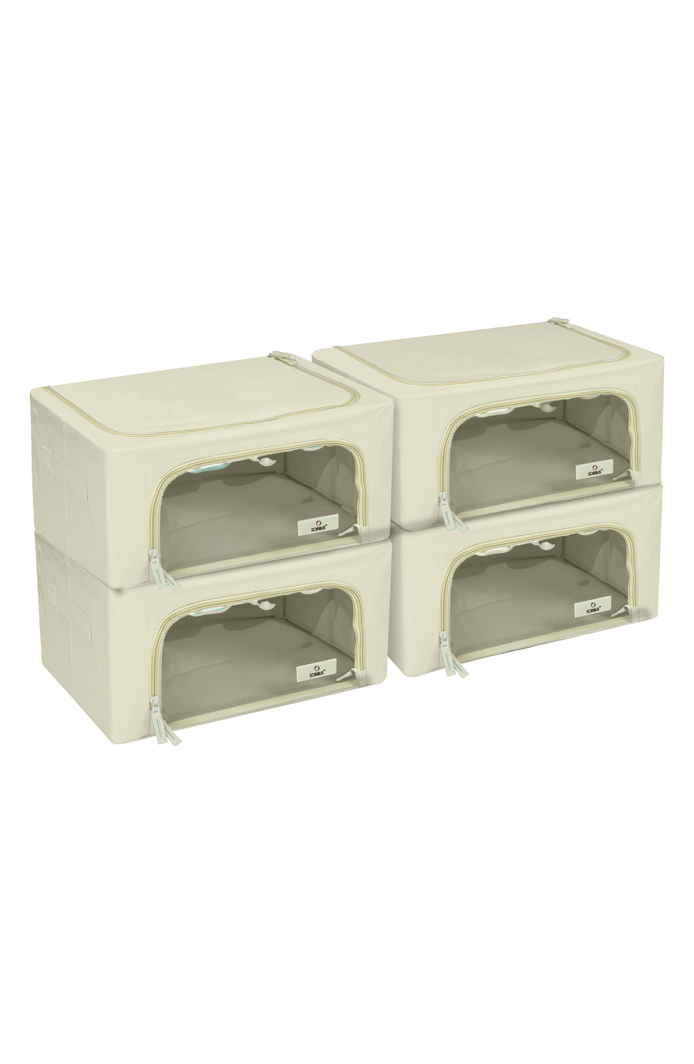 SORBUS 4-Pack Foldable Storage Boxes