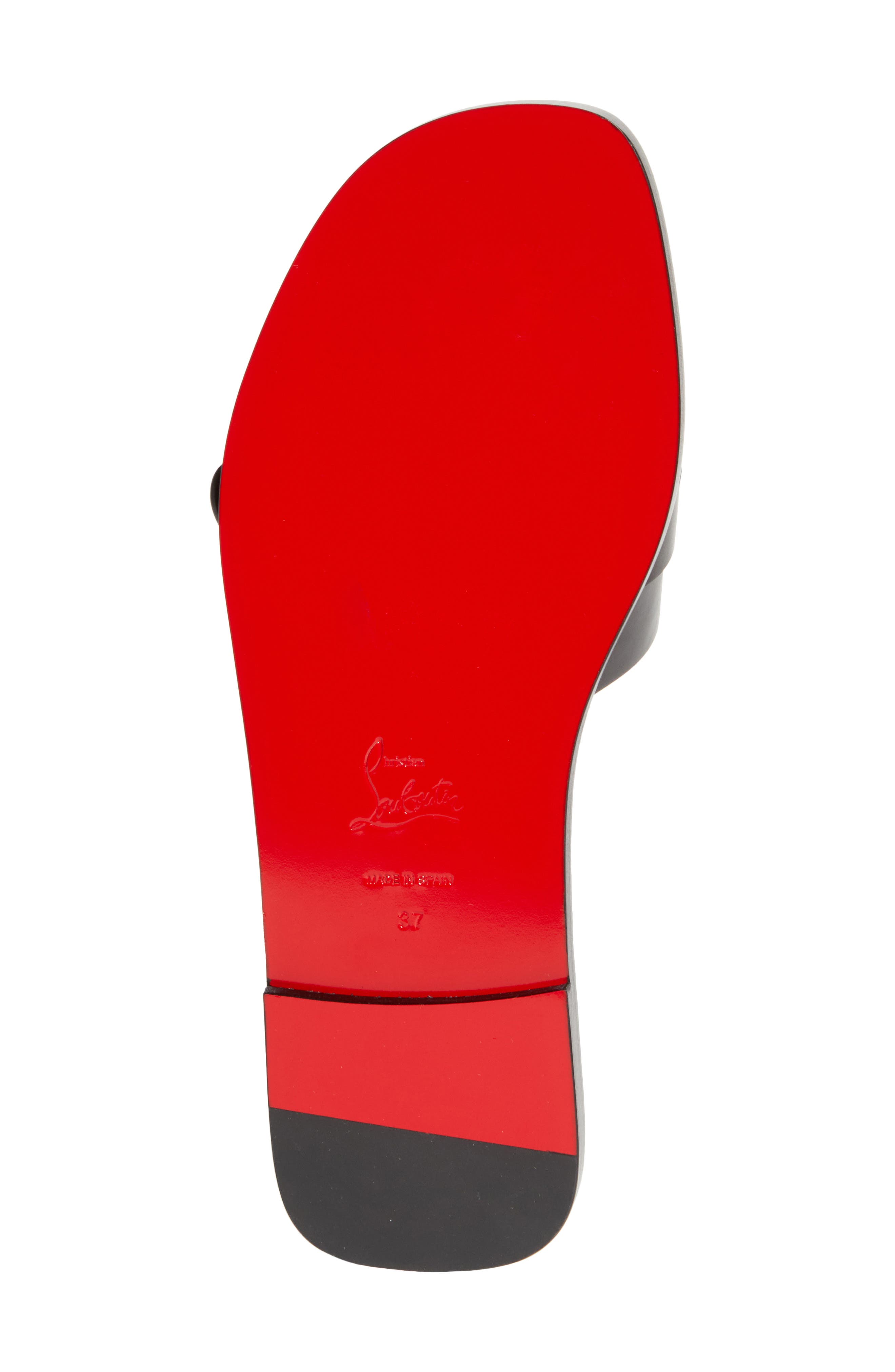 Christian Louboutin Chamebelimule Slide Sandal, Alternate, color, Black/ Lin Black