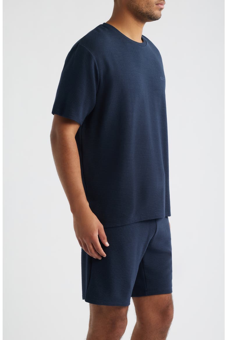 Rib Modal T-Shirt & Pajama Shorts Set, Alternate, color, NAVY