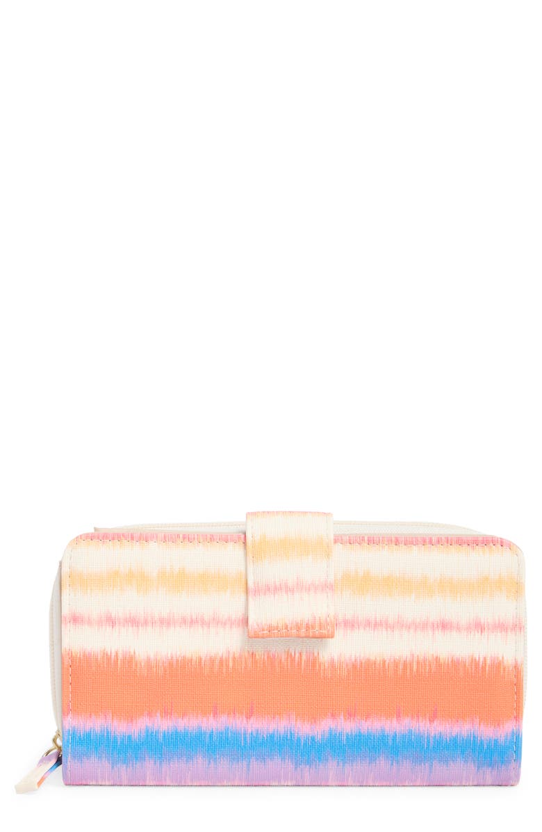 MUNDI SMALL LEATHER GOODS All In One Zip Wallet, Main, color, Chromatic Waves