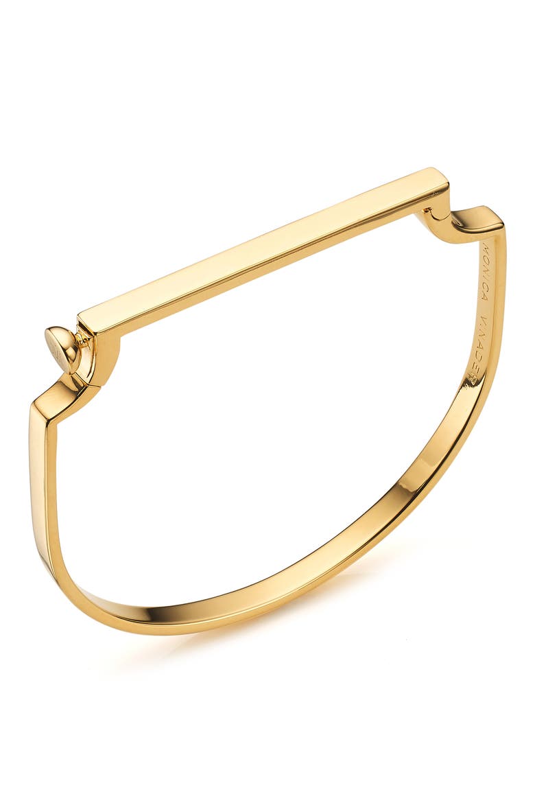 Engravable Signature Thin Bangle, Main, color, GOLD