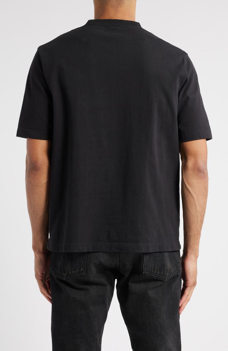 EDWIN Solid Black Cotton T-Shirt, Alternate, color, Black