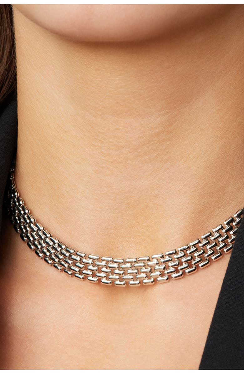 Oradina The Panther Necklace in Sterling Silver, Alternate, color, Silver