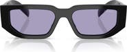 Prada 55mm Rectangular Sunglasses