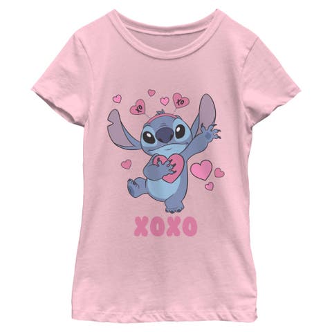 Girl's Lilo & Stitch Heart Accessories Stitch  Graphic T-Shirt