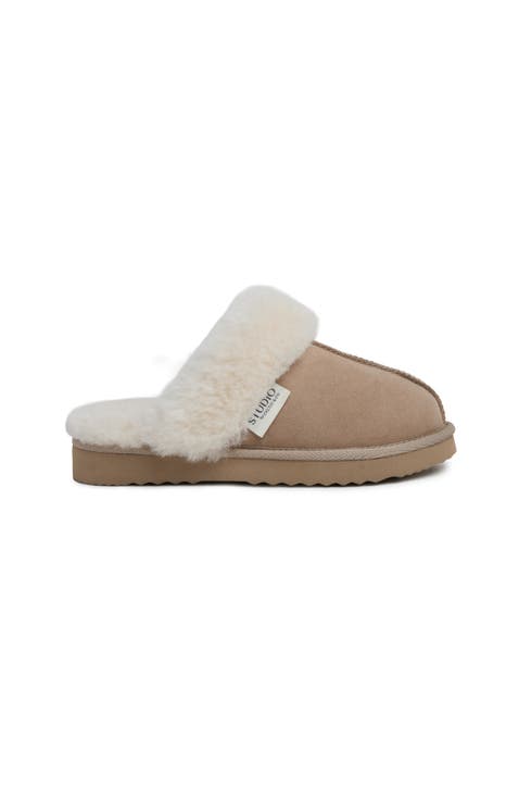 Studio Fur Edge Mule Slippers