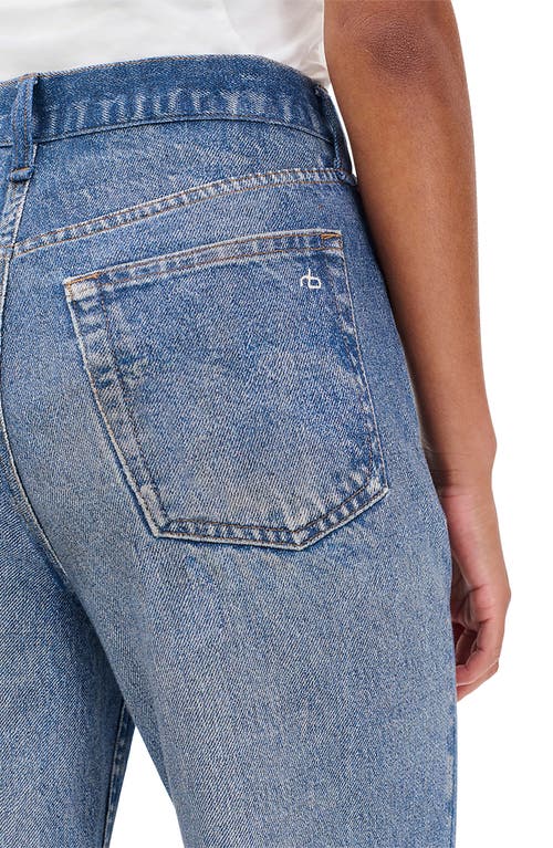 Rag & Bone Miramar Shea Wide Leg Cotton Terry Sweatpant Jeans In Blue
