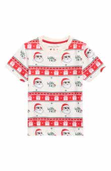 Striped Santa Present Graphic Tee