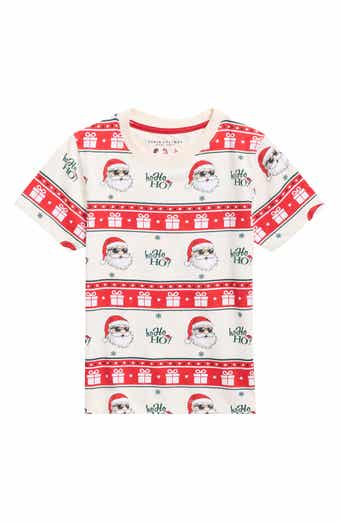 Striped Santa Present Graphic Tee