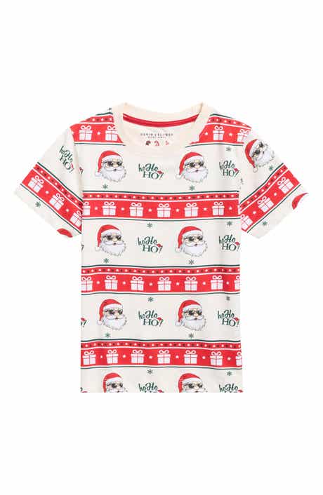 Striped Santa Present Graphic Tee