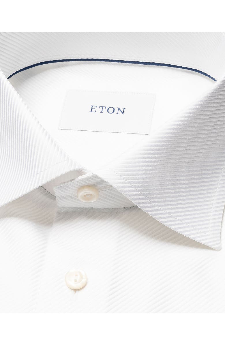 Eton Slim Fit King Twill Dress Shirt, Alternate, color, White