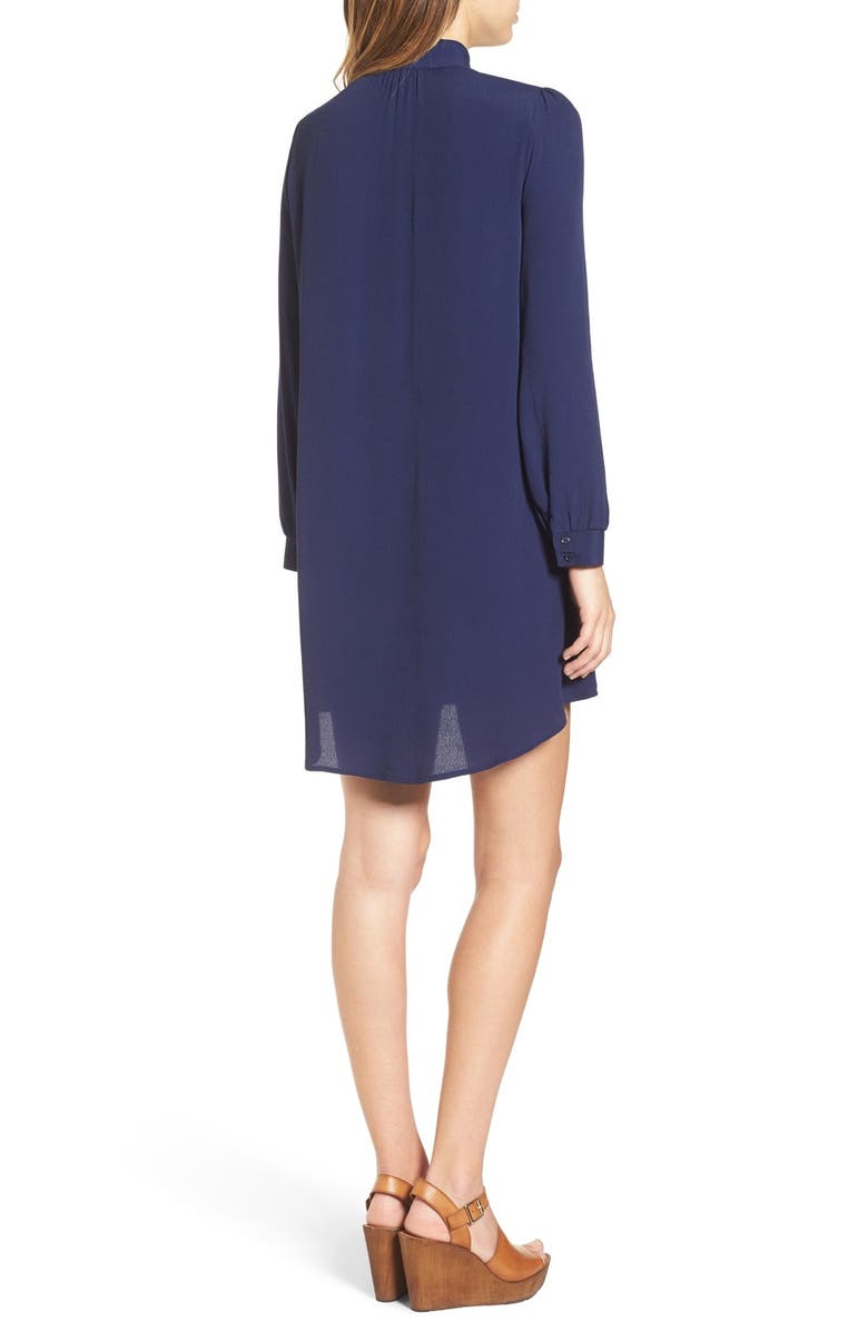 ASTR the Label ASTR 'Delia' Tie Neck Shirtdress, Alternate, color, 
