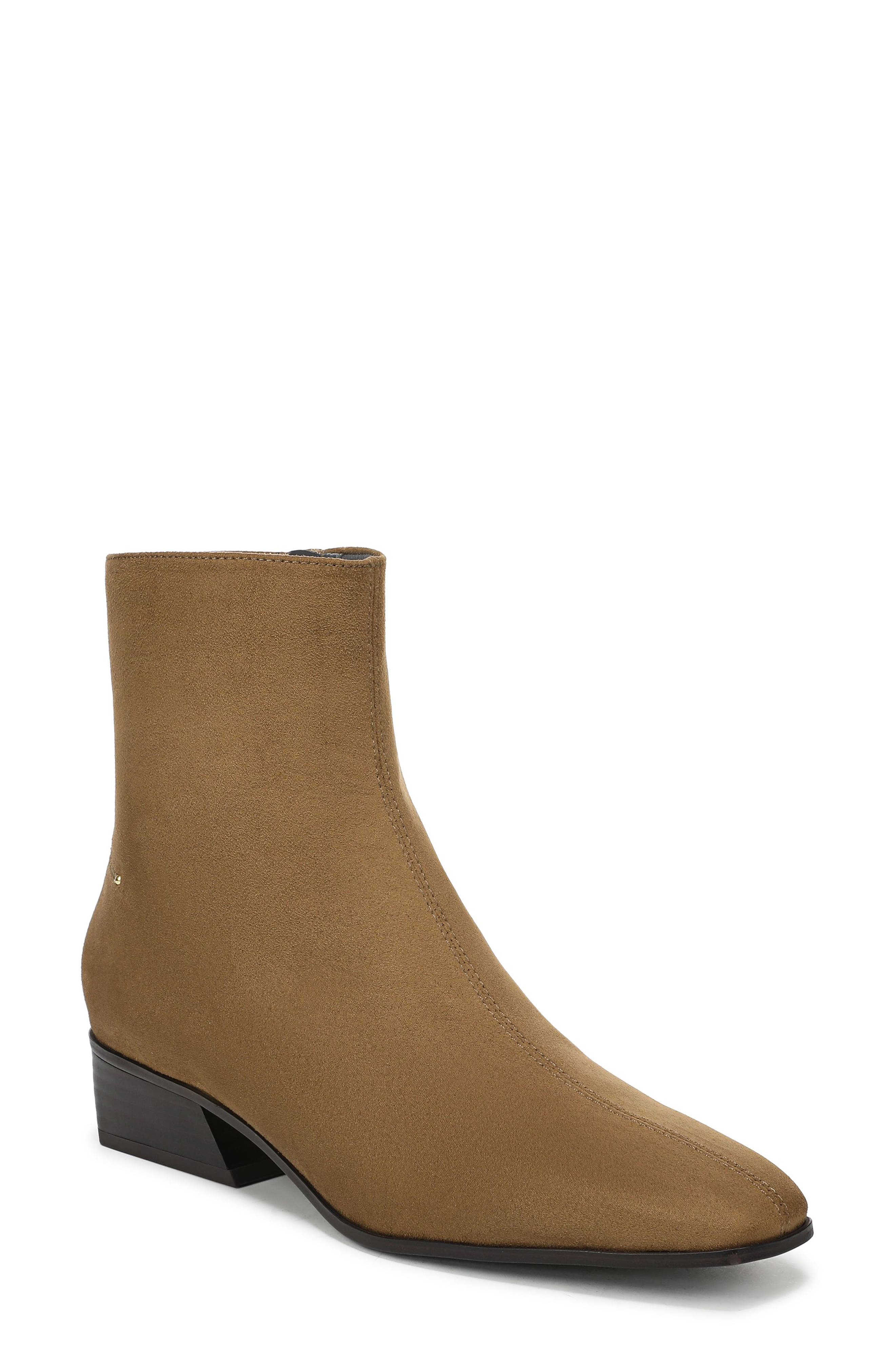 Finella Faux Leather Bootie, Main, color, BROWN