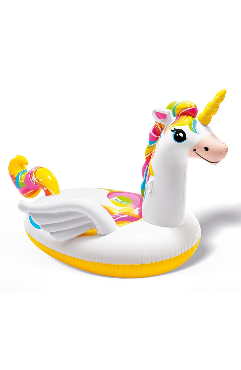 Intex Mega Unicorn 99" x 64" x 57" Inflatable Pool Island Float, Alternate, color, Multicolored