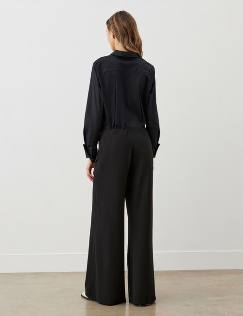 Finery London Matilda Ponte Jersey Trousers In Black