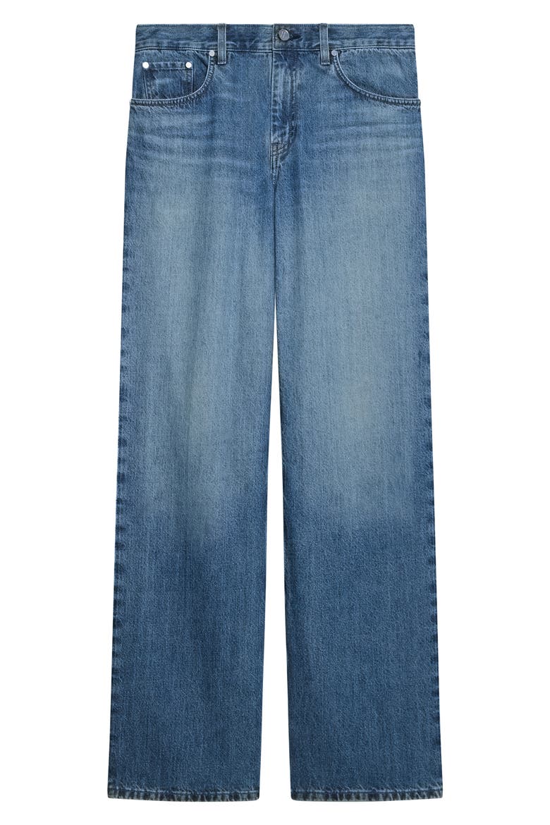 Brooklyn Low Rise Drop Straight Leg Jeans, Alternate, color, CLASSIC BLUE