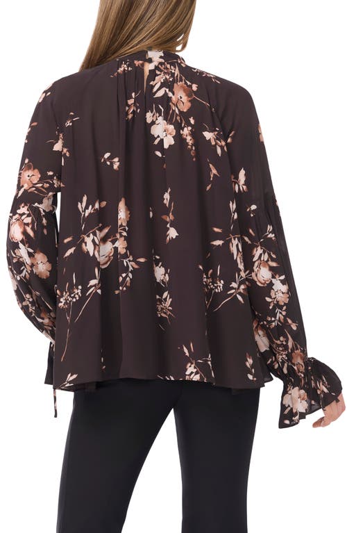 Ted Baker Fleur Tie Sleeve Top In Brown