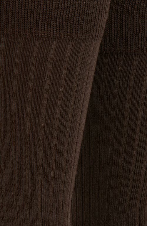 Hugo Boss Boss Assorted 2-pack Solid Ribbed Cotton Blend Dress Socks In Brown