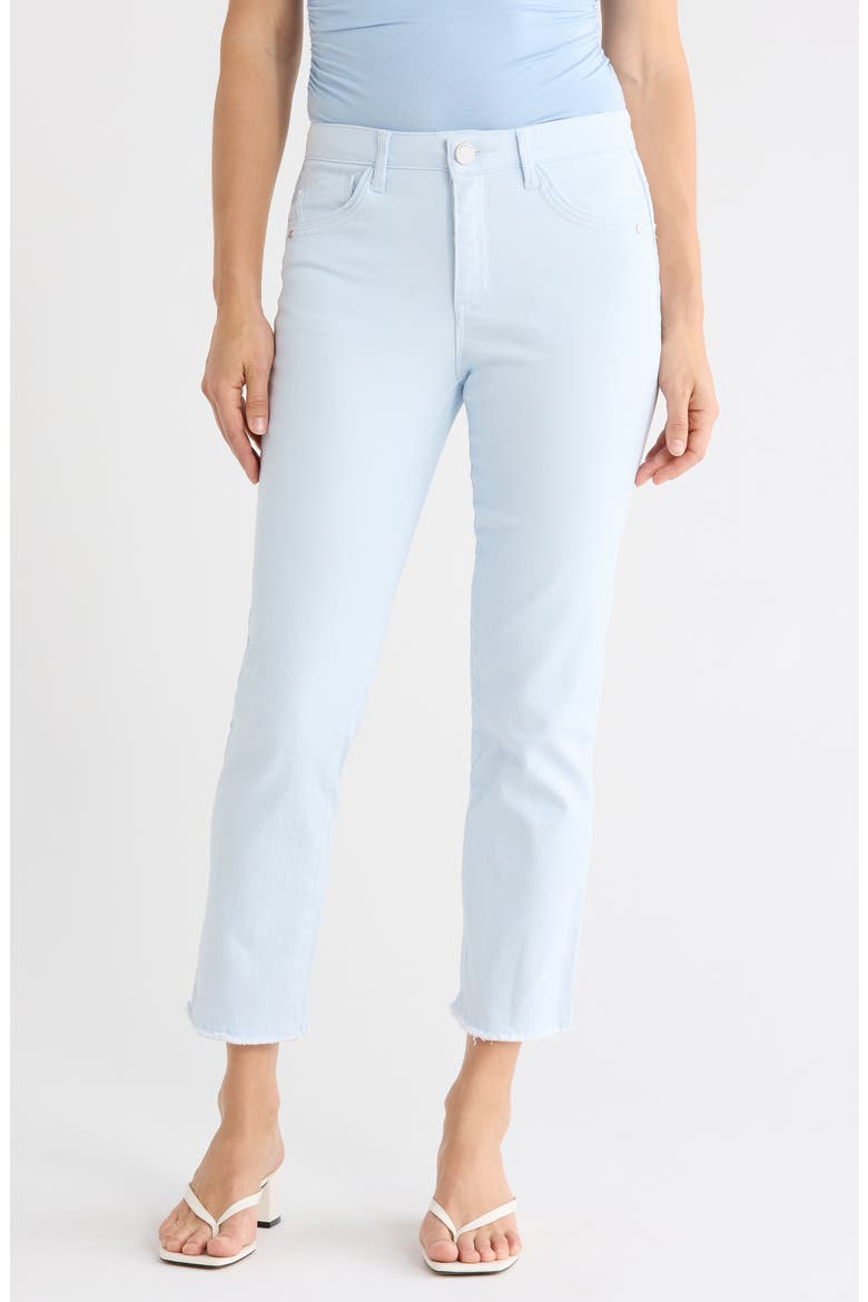 'Ab'Solution High Waist Slim Straight Leg Jeans, Main, color, ICY BLUE