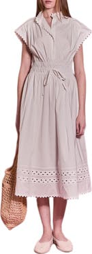 English Factory Rickrack Tie Waist Maxi Dress