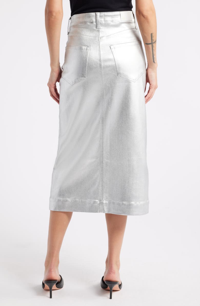 PAIGE Meadow Midi Skirt, Alternate, color, Pltnslvrlu