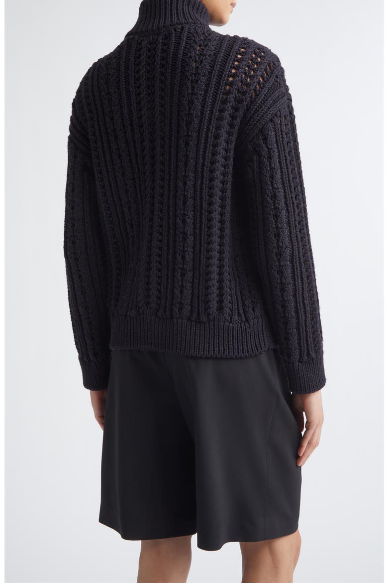 Wool Zip Cardigan, Alternate, color, 177 AMETHYST