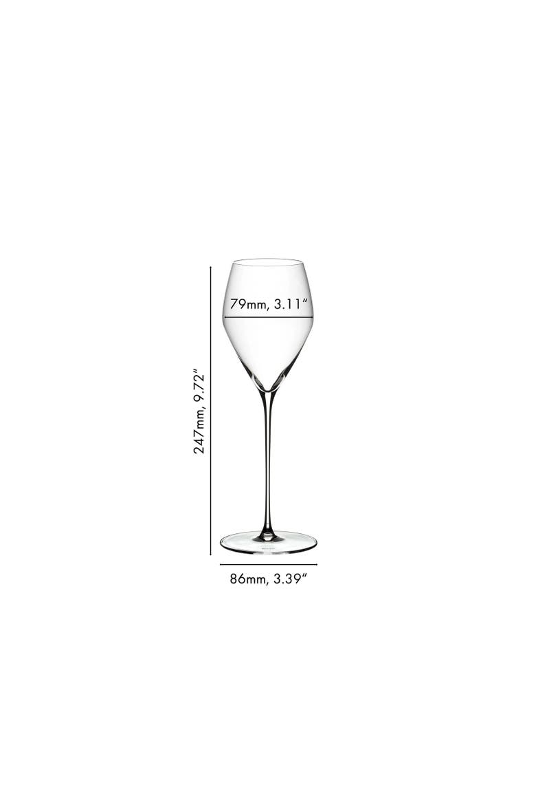 Veloce Champagne Wine Glass, Set of 4, Alternate, color, Clear