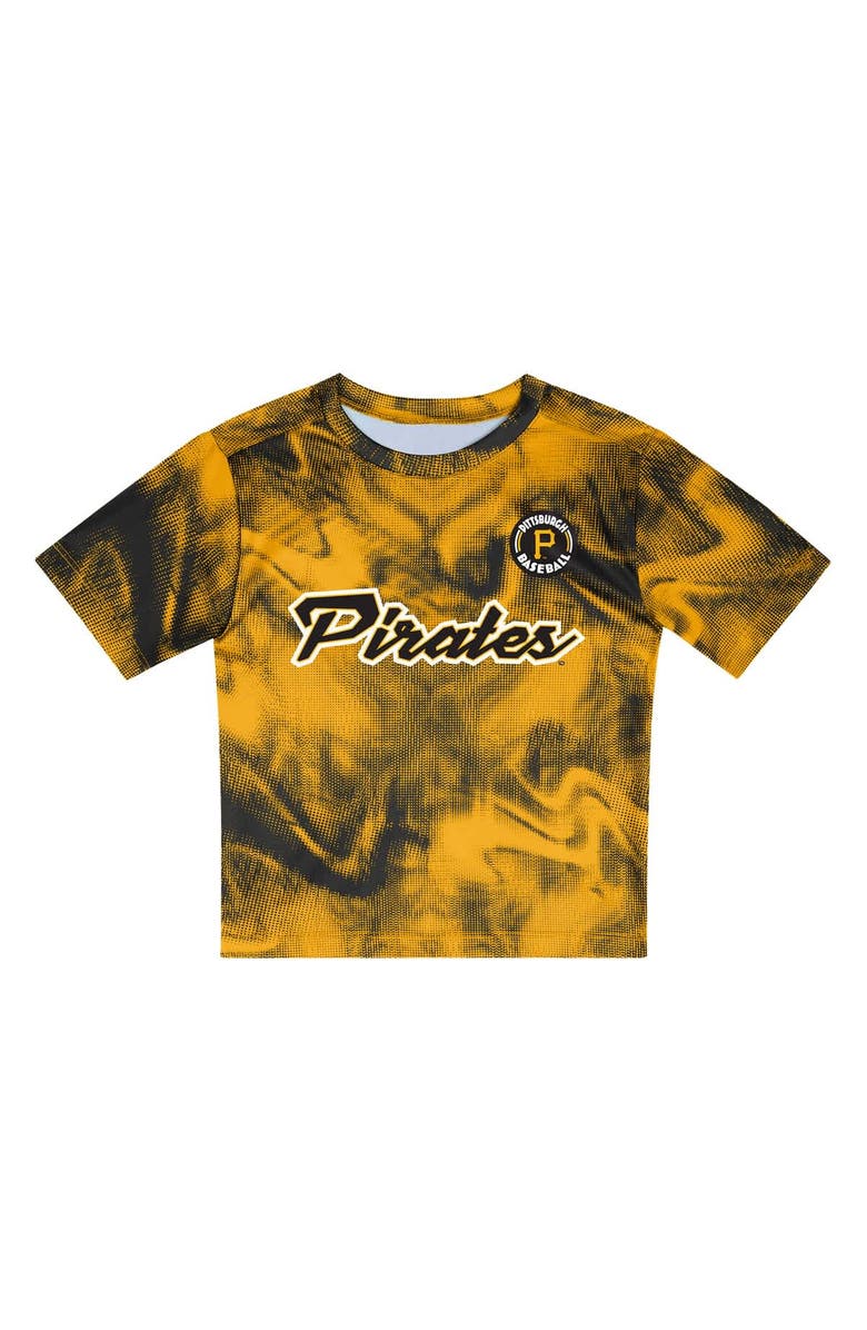 Outerstuff Toddler Gold/Black Pittsburgh Pirates Pinch Hitter Infielder T-Shirt & Shorts Set, Alternate, color, Gold